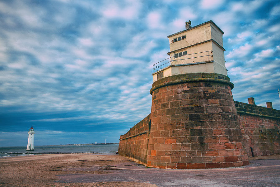 Perch Rock Fort at the mouth of the River Mersey
