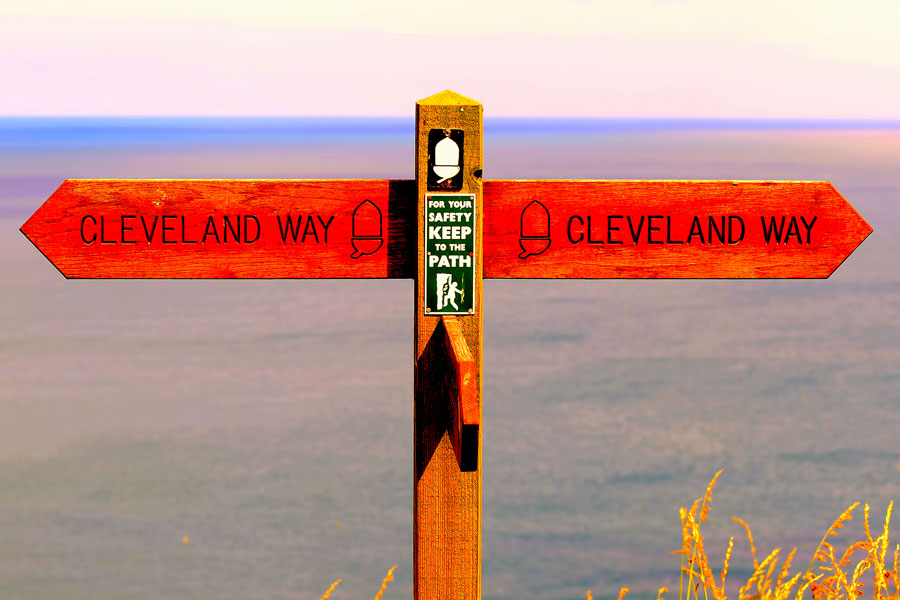 England Coast Path sign - Cleveland Way