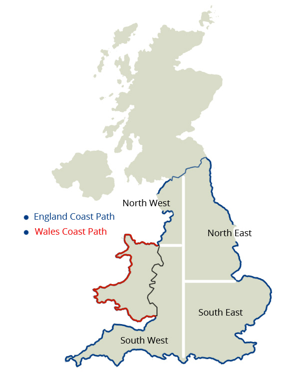 England Coast Path map